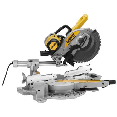 DeWALT DWS727-QS - Troncatrice radiale a doppia inclinazione 250 mm 1800W + sistema tracciatura XPS DeWALT