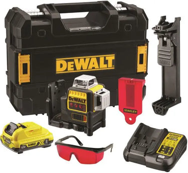 DeWALT DCE089D1R-QW - Tracciatori laser con raggio rosso XR 12V - 3 linee a 360° DeWALT