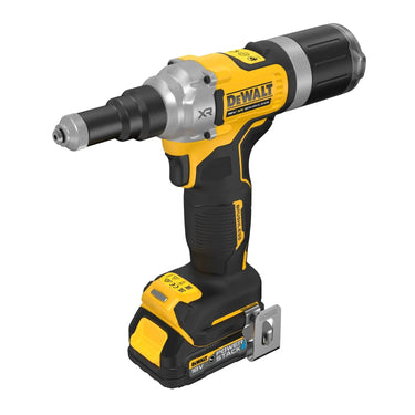 DeWALT DCF414E2GT-QW - Rivettatrice 6.4mm XR 18V BRUSHLESS - 2 batterie XR 18V POWERSTACK compatta serie "G" DeWALT
