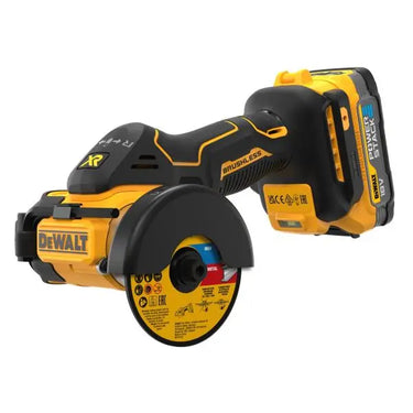 DeWALT DCS438E2T-QW - Minitroncatrice 76mm 18V XR BRUSHLESS - 2 x Powerstack compatta DeWALT