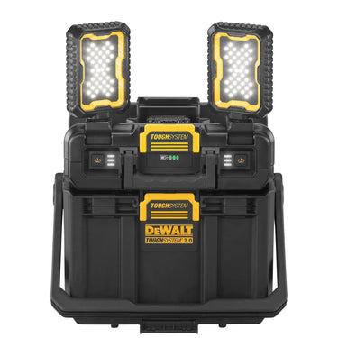DeWALT DWST08061-1 - 1/2 Unità tough system 2.0 - 2 torce LED ruotabili di 360° 4000 Lumen + vasca portautensili aperta, ° da 4000 lumen DeWALT