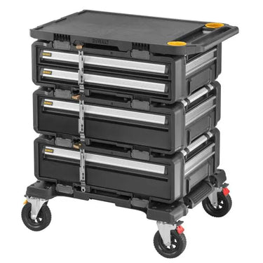 DeWALT DWST60510-1 - KIT 5 moduli TOUGHSYSTEM DXL PIANO DI LAVORO DWST08550 + DOPPIO CASSETTO DWST08520 + 2 x CASSETTO PROFONDO DWST08510 + BASE CON RUOTE DWST08530 DeWALT