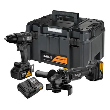 DeWALT DCK2223MP2T-QW - KIT 2 XR 18V EDIZIONE MCLAREN Trapano con percussione DCD886 + Smerigliatrice angolare 125mm DCG45 - 2 x 18V 5Ah DeWALT