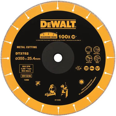 DeWALT DT3752-QZ - Disco diamantato per troncatrice per metalli DeWALT