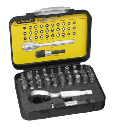 STANLEY 1-13-904 - SET 32PZ INSERTI+CRICCHETTO+PORTAINSERTI STANLEY