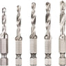 DeWALT DT50060-QZ - 5 Punte attacco 1/4" per forare, maschiare e svasare misure M4-M5-M6-M8-M10 DeWALT
