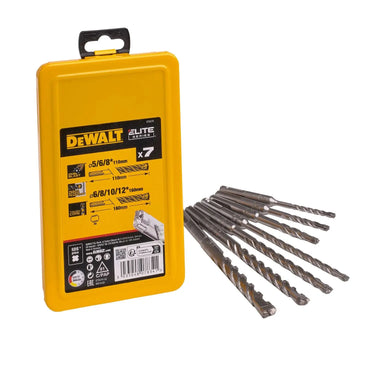 DeWALT DT8976-QZ - SET SDS PLUS ELITE 4 TAGLIENTI - SET 4 PUNTE SDS PLUS ELITE IN CASSETTA DI METALLO. Diametri: (5, 6 x 110 mm) - (8, 10 x 160 mm) DeWALT