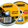 DeWALT DT42340TZ-QZ - DISCO HIGH PERFORMANCE TAGLIO INOX - PIATTO - IN SCATOLA DI METALLO - 125mm 1.2mm - Confezione da 10 pezzi DeWALT