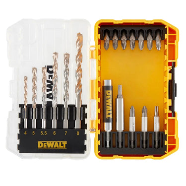 DeWALT DT70712-QZ - Set 19 pezzi avvitare e forare muratura - Contenut DeWALT