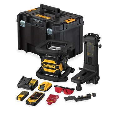 DeWALT DCE080D1RS-QW - Laser rotante, autolivellante con raggio orizzontale e piombo, bluetooth. BATTERIA 18V - RAGGIO ROSSO DeWALT