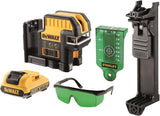DeWALT DCE0825D1G-QW - TRACCIATORE AUTOLIVELLANTE 2 LINEE A CROCE + 5 PUNTI  BATTERIA 12V - RAGGIO VERDE