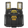 DeWALT DWST08061-1 - 1/2 Unità tough system 2.0 - 2 torce LED ruotabili di 360° 4000 Lumen + vasca portautensili aperta, ° da 4000 lumen DeWALT
