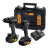 DeWALT DCK2222MP2T-QW - KIT 2 XR 18V EDIZIONE MCLAREN Trapano con percussione DCD886 + Avvitatore impulsi 1/4" DCF86 - 2 x 18V 5Ah DeWALT