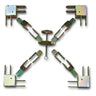 MINUTEX 901 - KIT FERRAMENTA GAZEBO QUADRATO LEGGERO ACCIAIO ZINCO+ A.R.C. MINUTEX