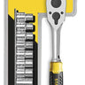 STANLEY STMT82666-0 - SET CRICCHETTO + BUSSOLE ATTACCO 1/4" 72 DENTI - 11 PZ STANLEY