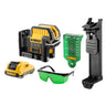 DeWALT DCE0822D1G-QW - Livella Laser AUTOLIVELLANTE 2 LINEE A CROCE + 2 PUNTI  BATTERIA 12V - RAGGIO VERDE DeWALT